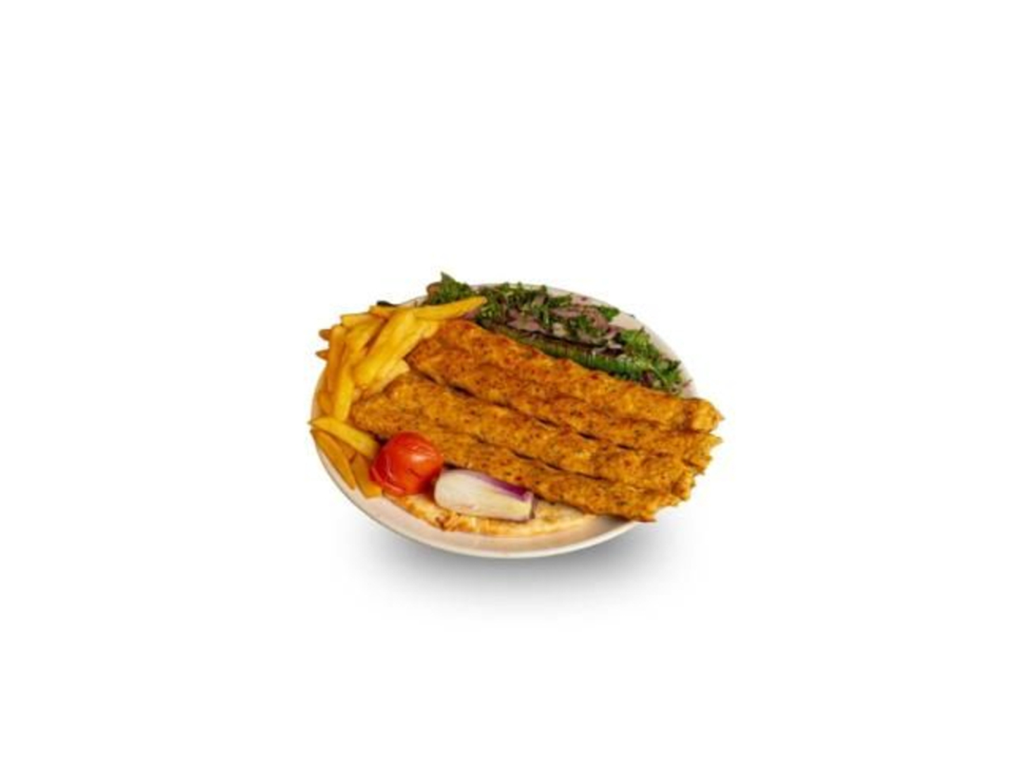 Chicken Kebab Plate 4 Skewers