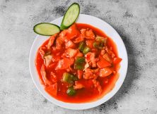 شوربة الخضار الحارة والحامضة