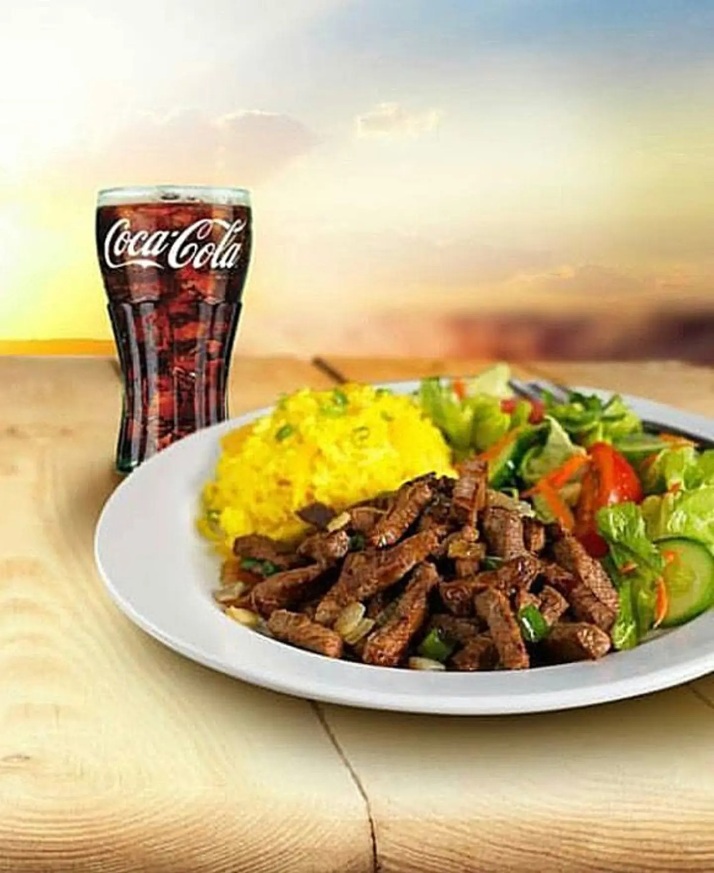 وجبة الارز مع اللحم