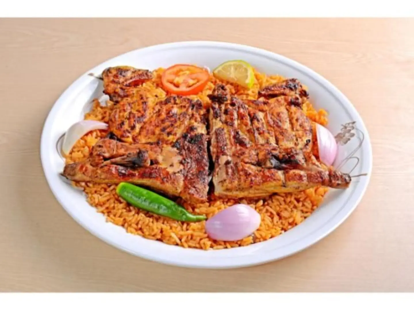 حبة الفحم مع رز بخاري