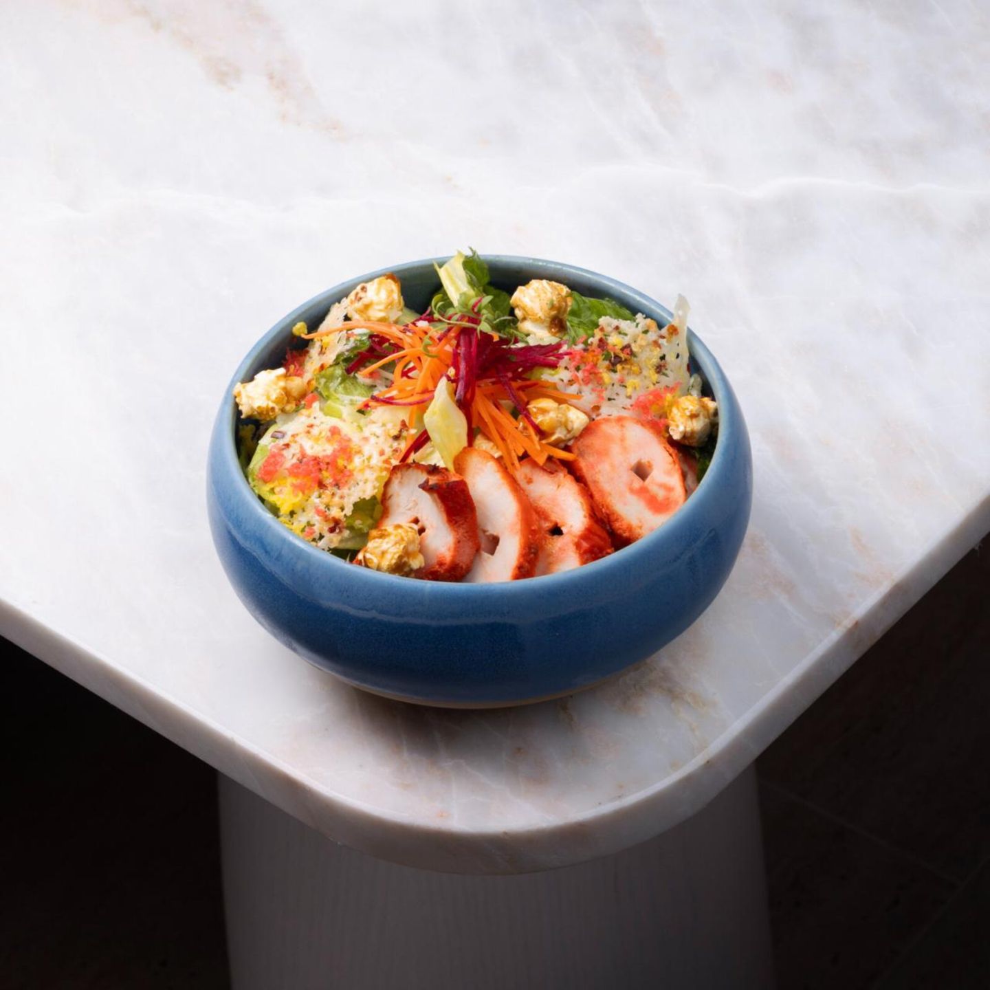 Pop Corn Caesar Chicken Salad