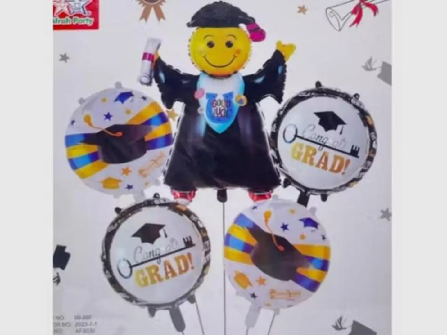 بالون تخرج فيس عدد 5 قطع