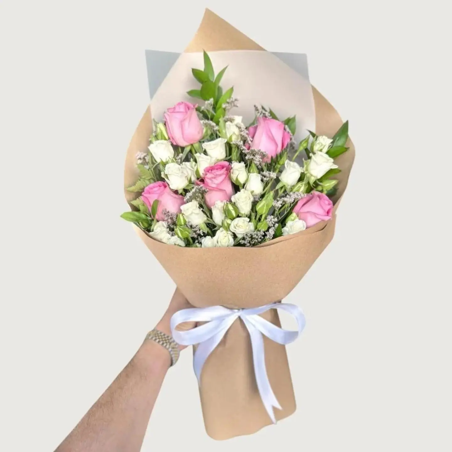 باقة ورد ناعم بألوان الطبيعة