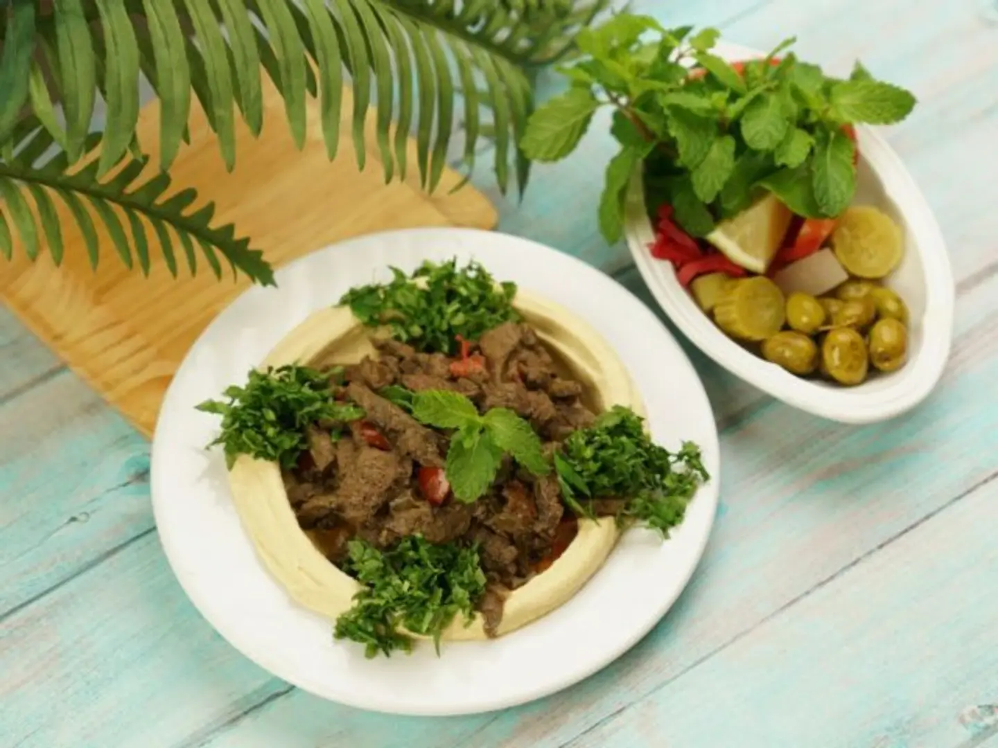 Lamb Liver With Hummus