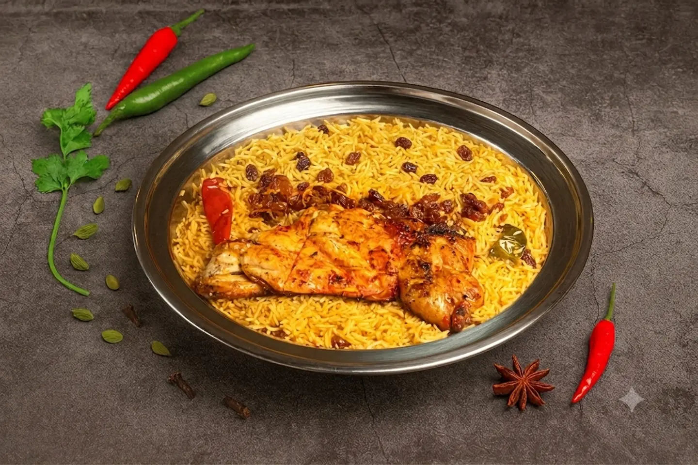 Grilled Chicken With Rice - Quarter Of A Chicken