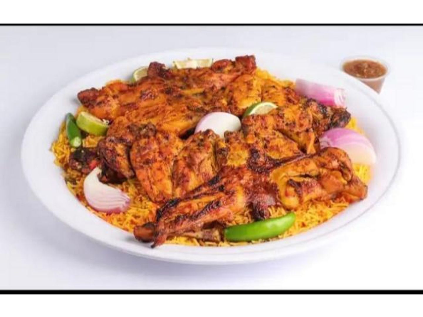 One Chicken On Charcoal With Spiced Rice