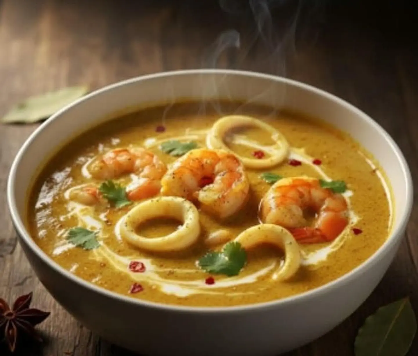 شوربة سي فود مخلي بالكاري