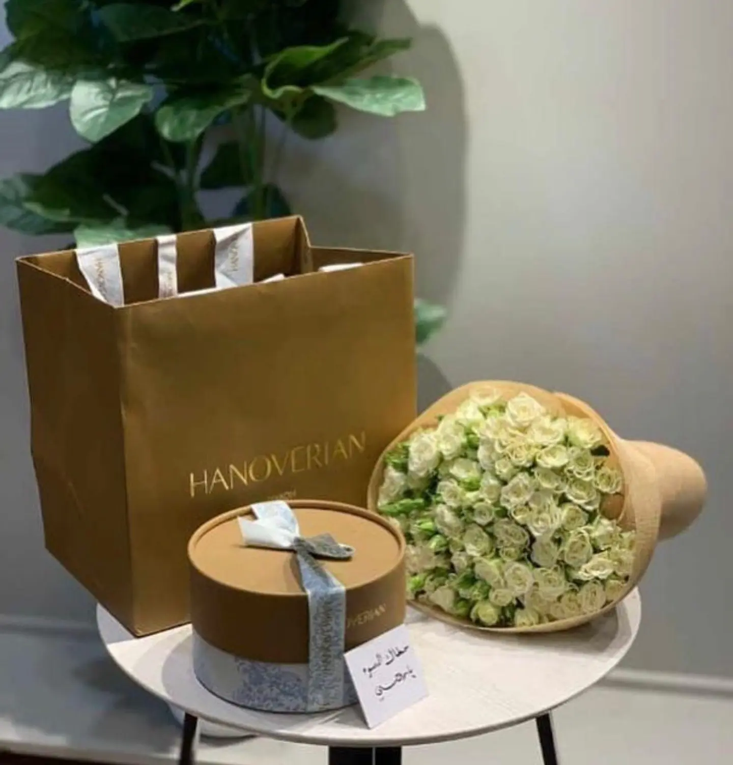 بوكيه ورد ابيضّ مع الحلا من هنفوريان ٩٥-٥