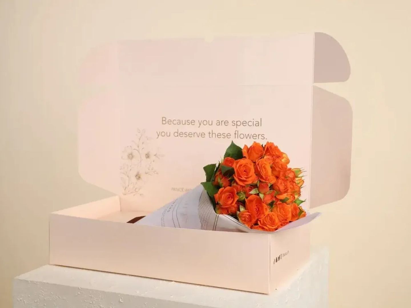 Orange Baby Rose Box