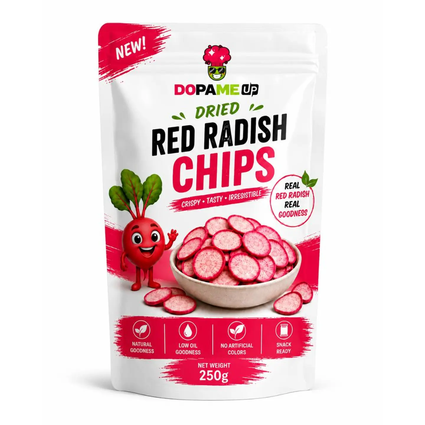 Dried Red Radish Chips 150g
