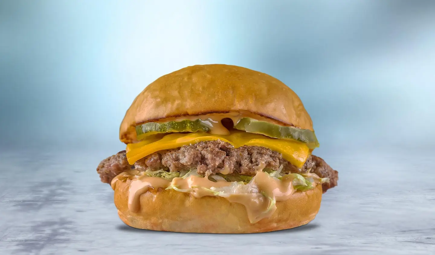 وجبة برجر لحم مشوي دبل