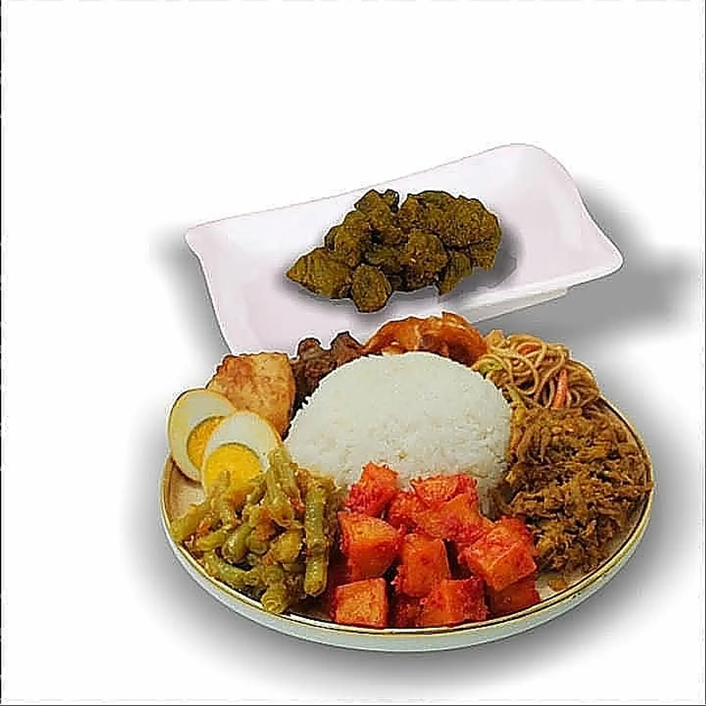 Mixed Rice With Rendang