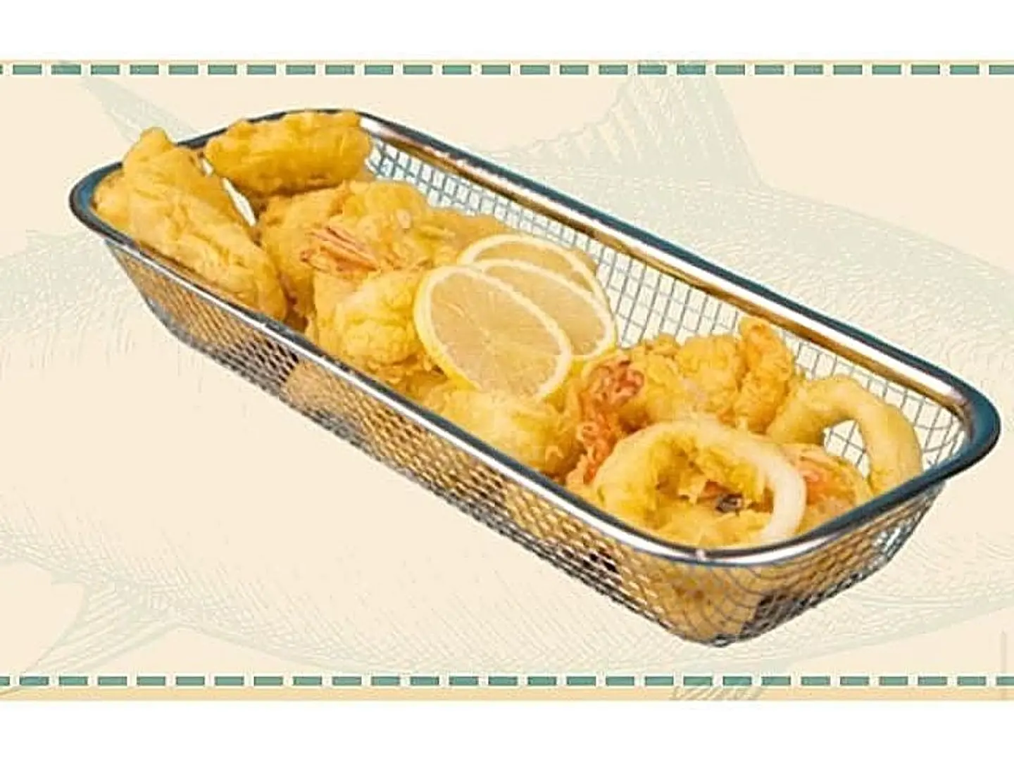 Fried Mixed Seafood With Sauce