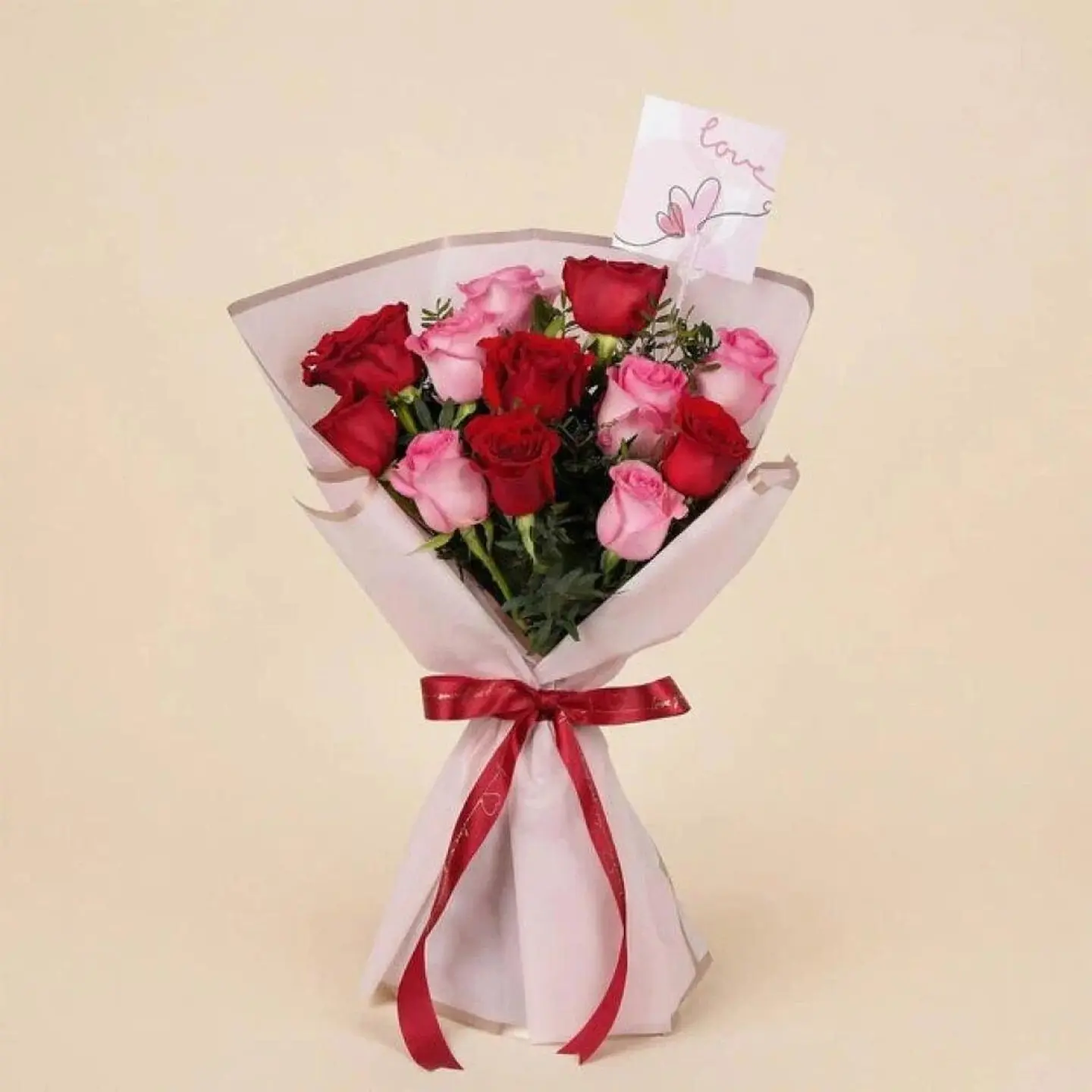 Red & Pink Roses Bouquet