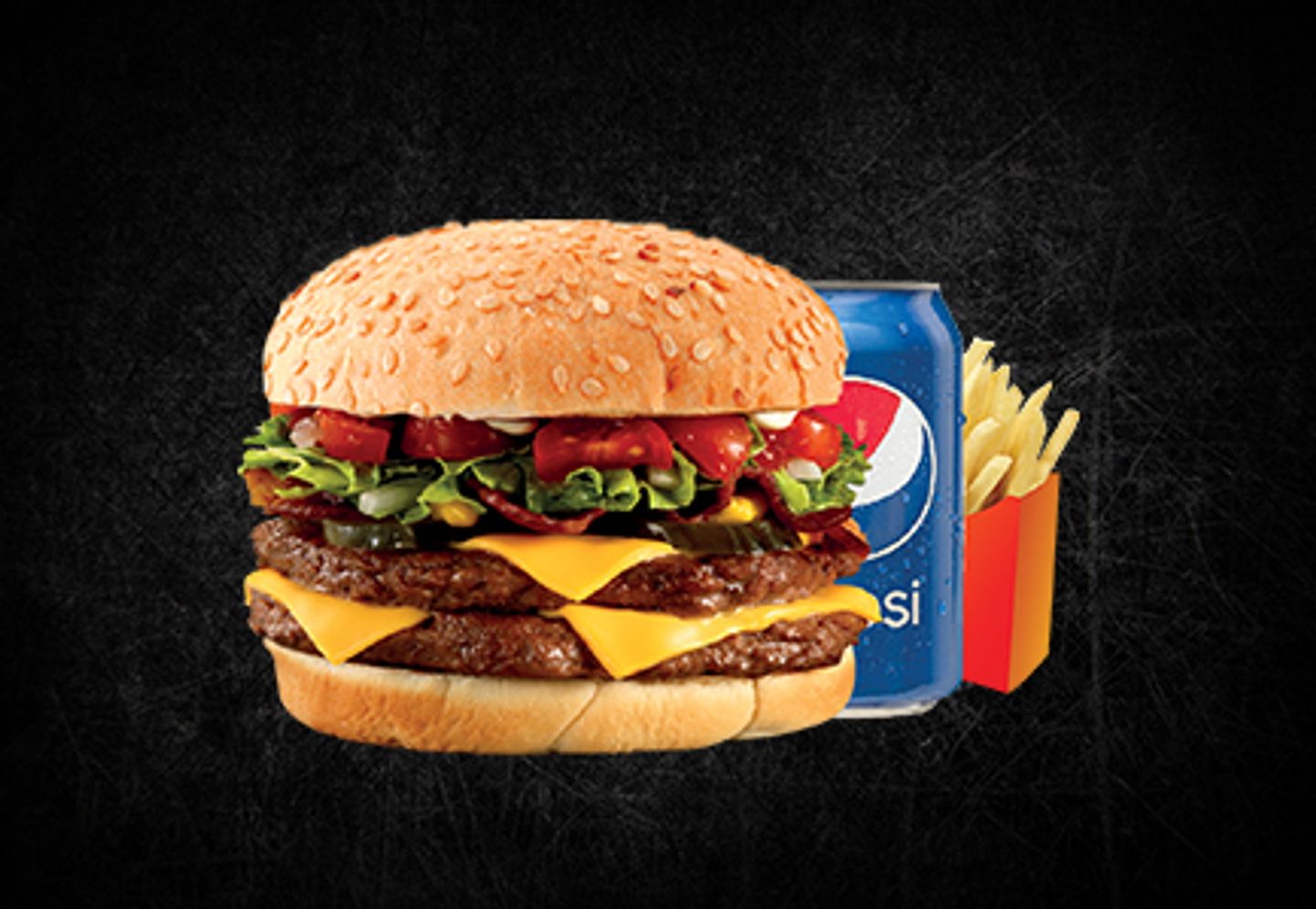 Double Beef Burger Meal