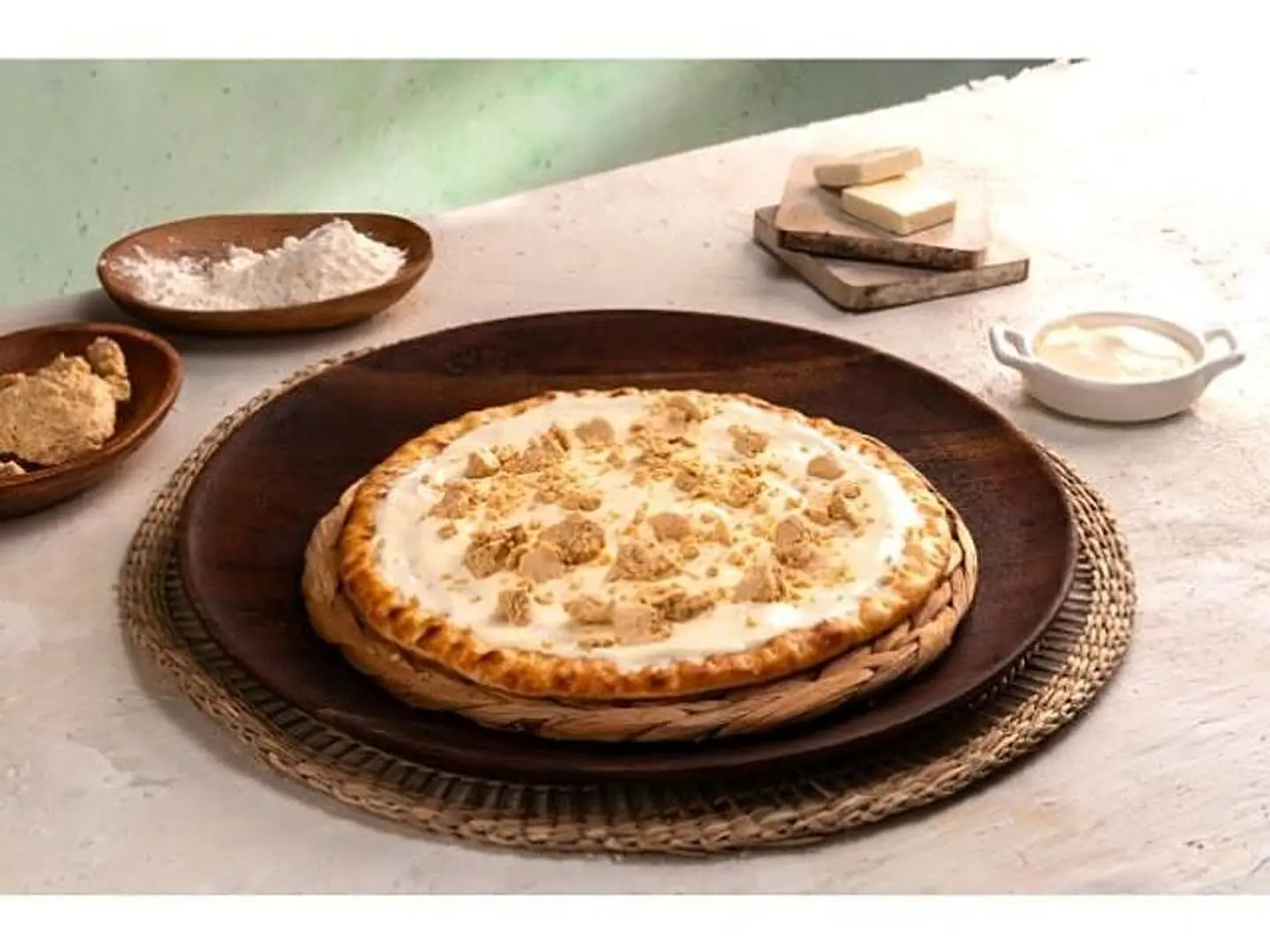 فطيرة جبنة سائل حلاوة طحينية