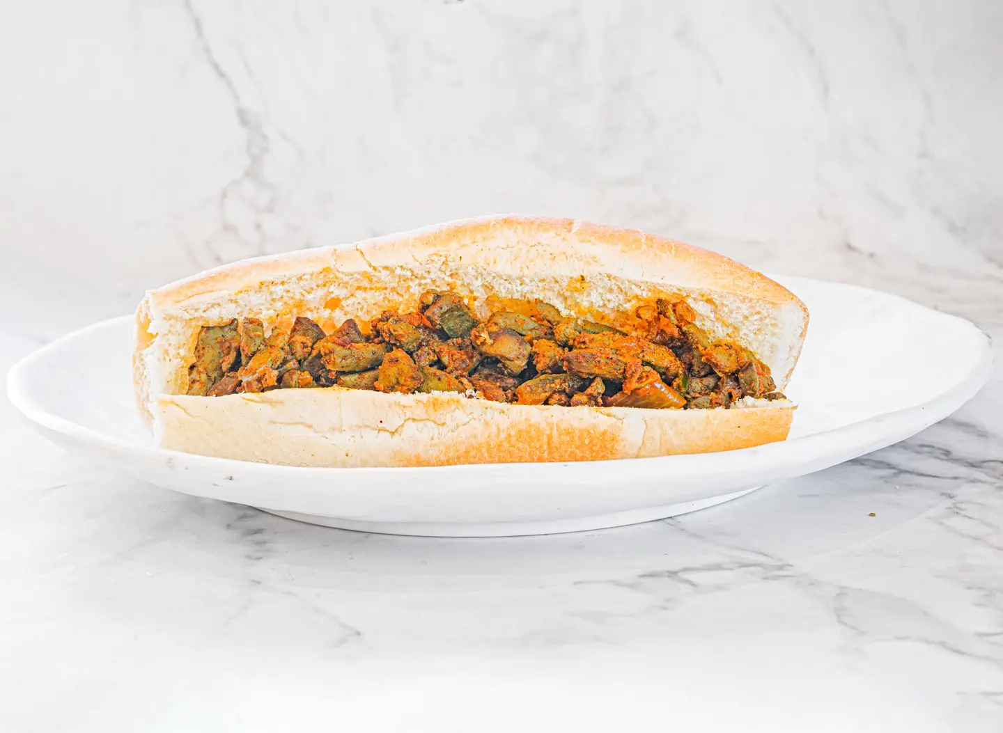 Fresh Lamb Liver Sandwich