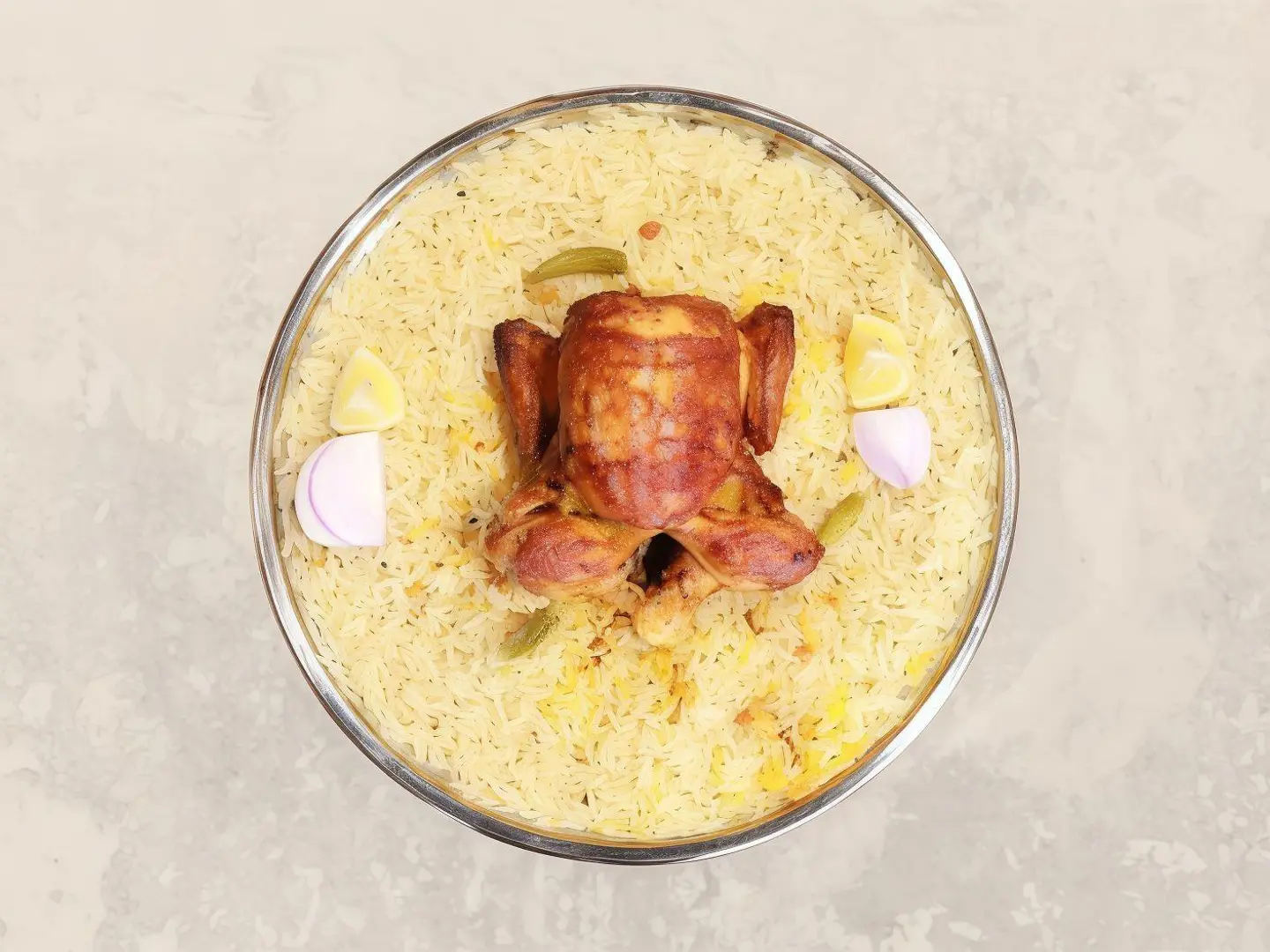 Whole Grill Chicken With Rice