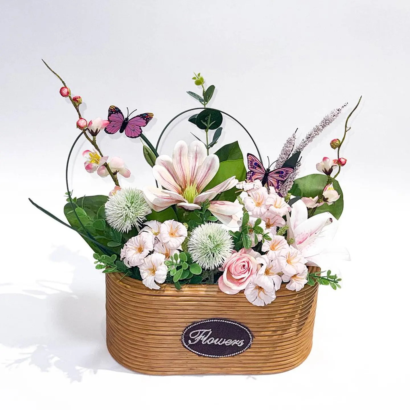 Box With Artificial Flowers 102