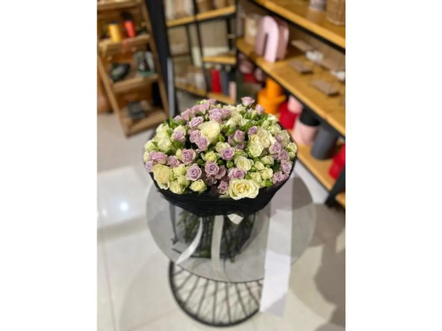 Mixed Bouquet With Yellow And Purple Flowers