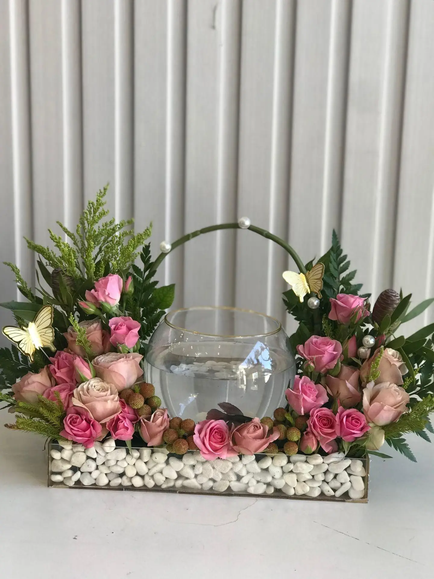 Stand With Fish Vase