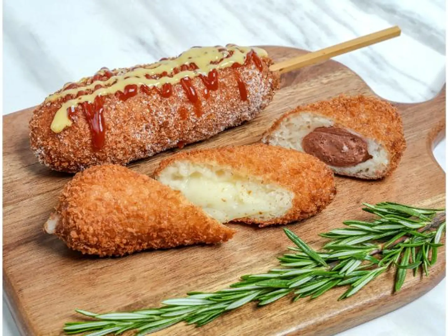 Half Half Corn Dog