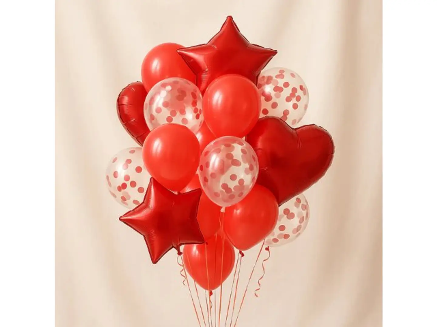 بالونات هيليوم حمراء معدنية احتفالية