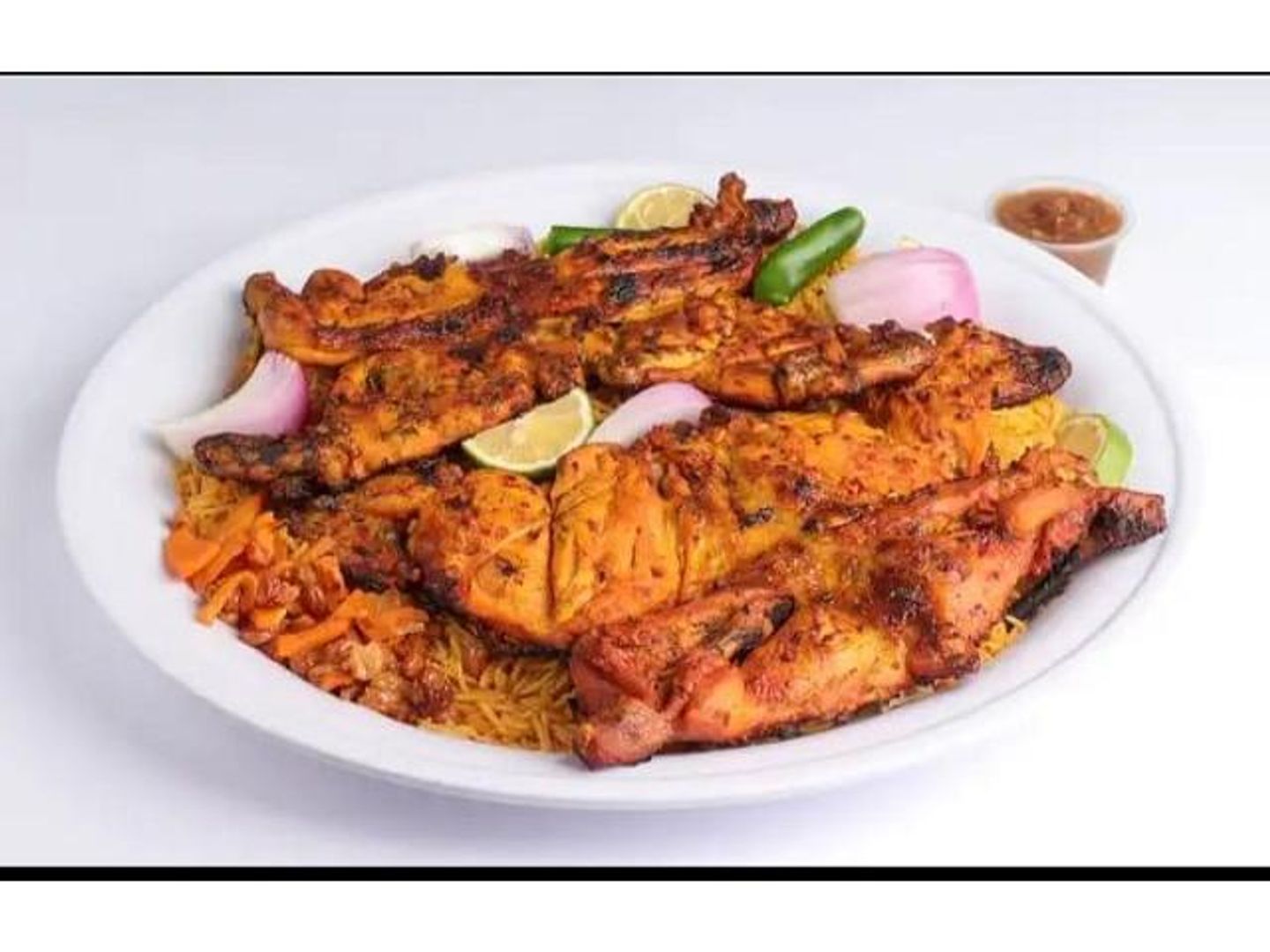 Chicken On Charcoal With Bukhari Rice