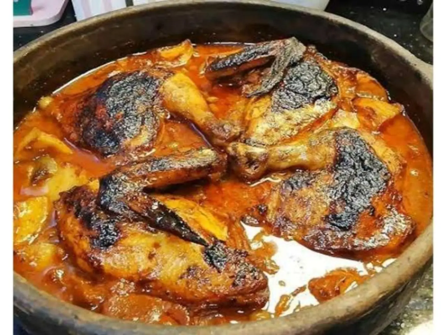 طاجن بطاطس بالفراخ والبصل