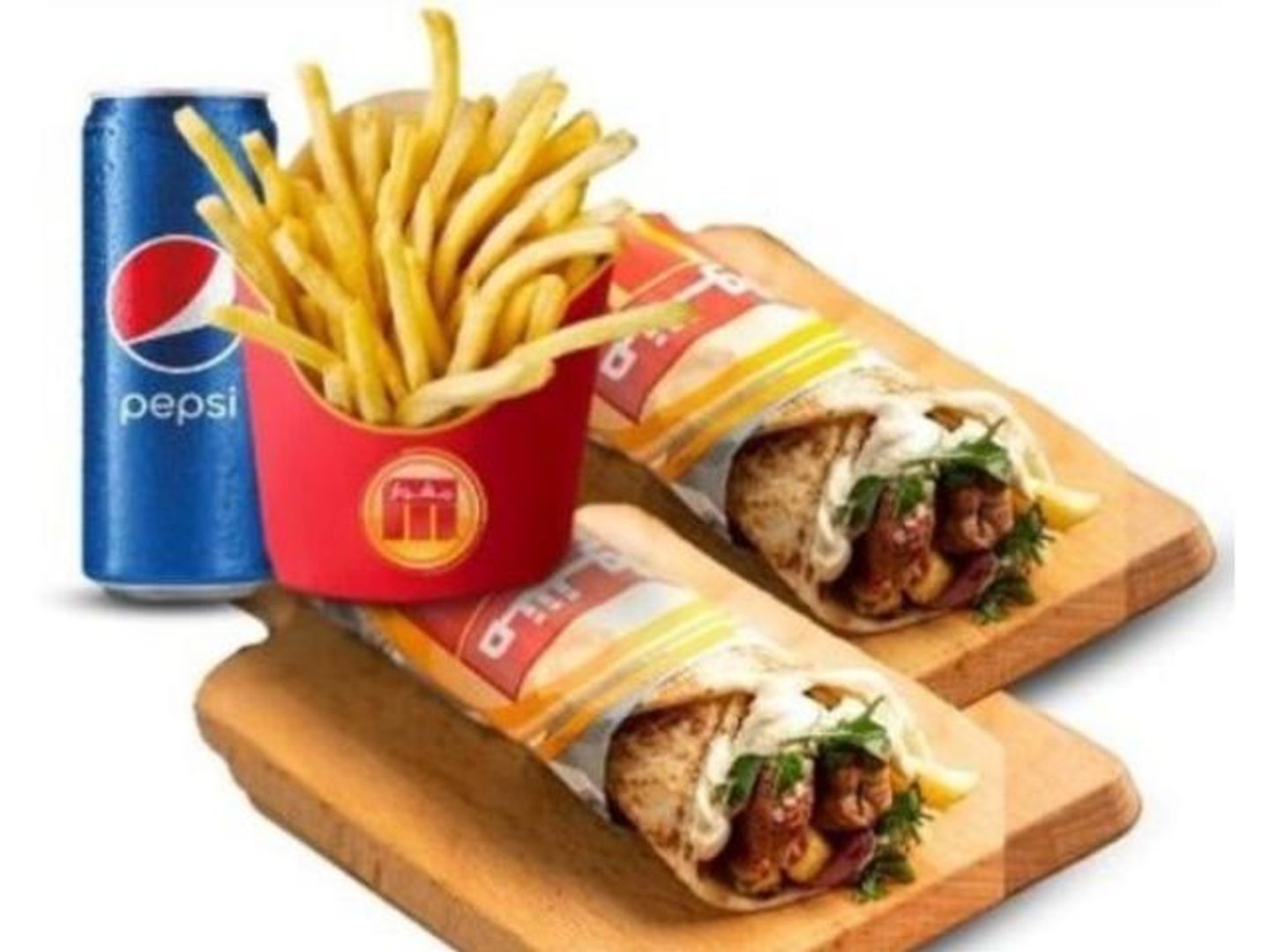 2 Meat Awsal Sandwiches + Fries + Pepsi