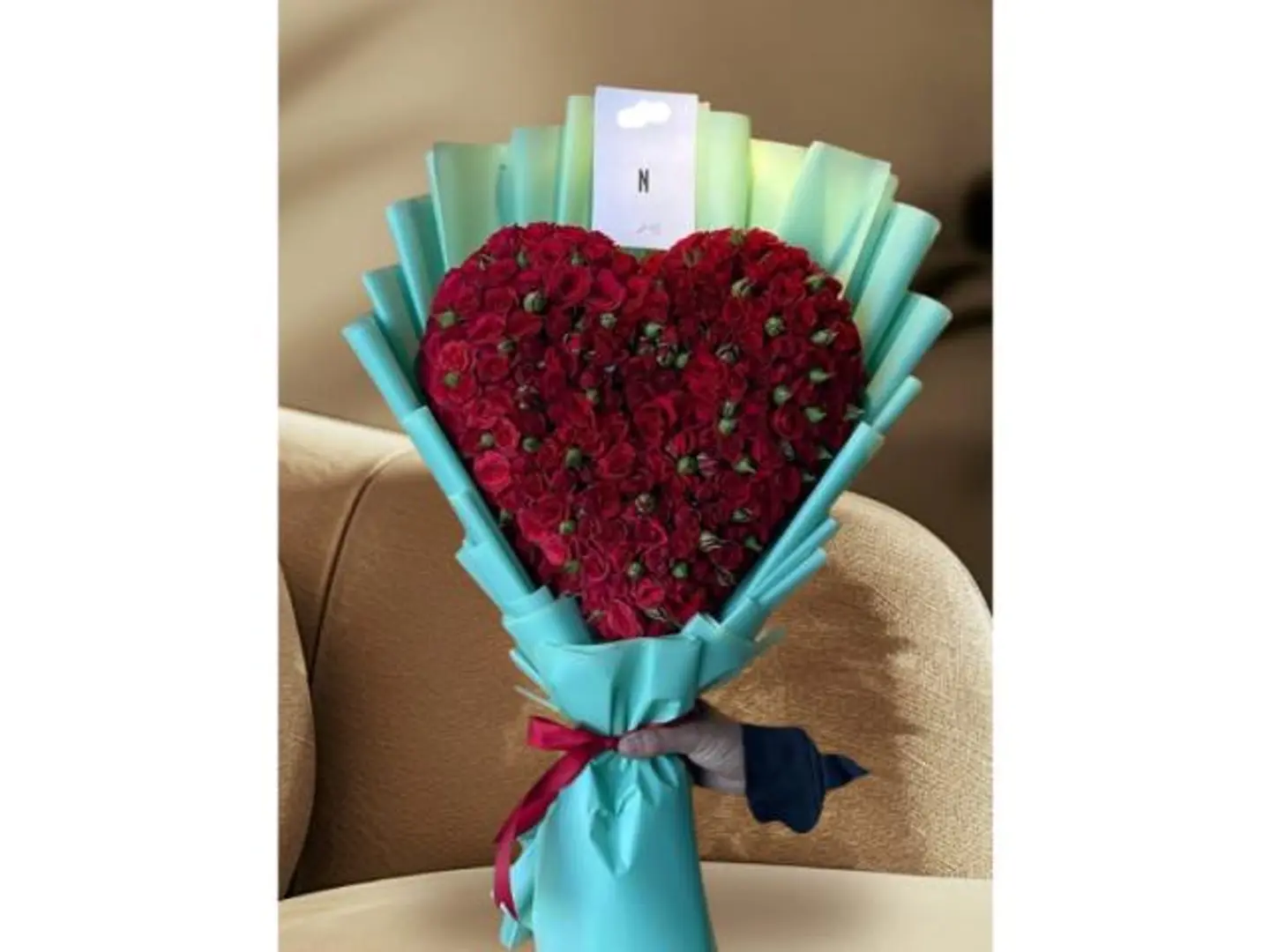 باقه القلب البيبي روز الاحمر