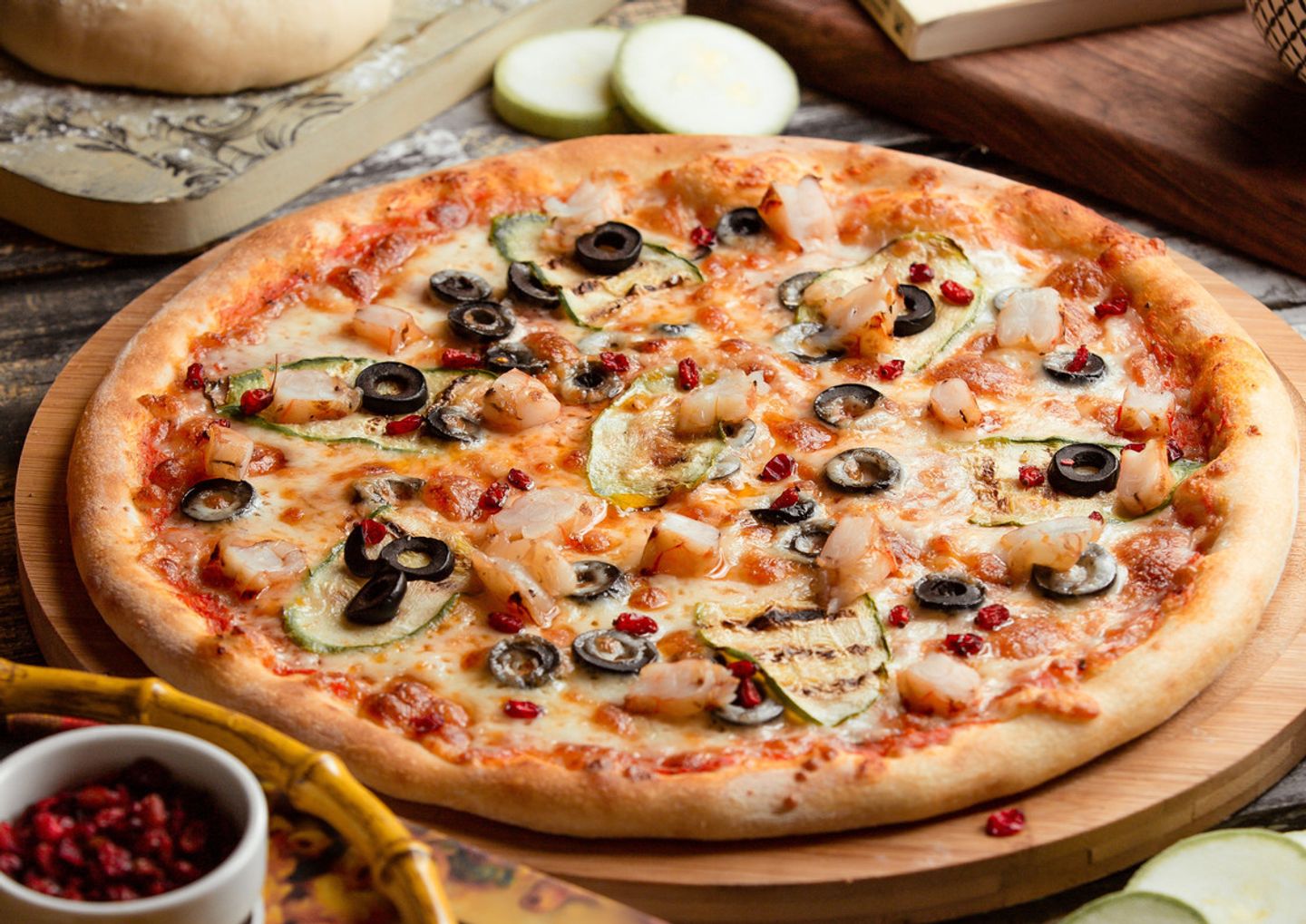 Vegetable Beef Pizza