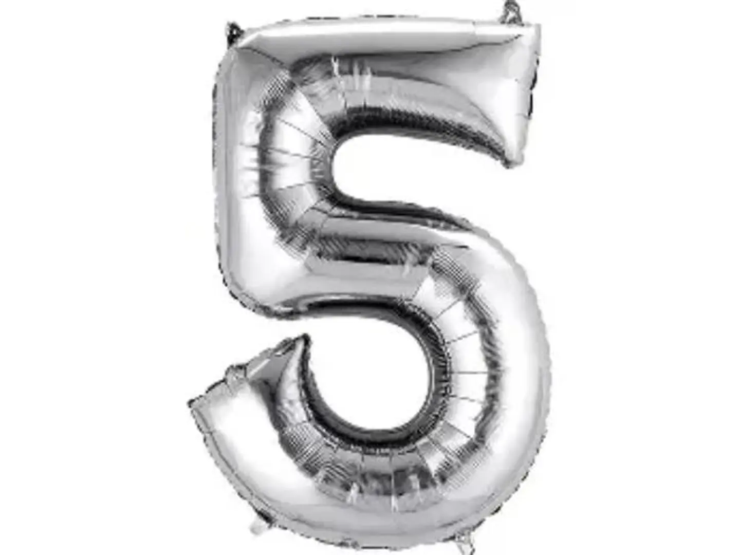Silver Numbers Balloons 5