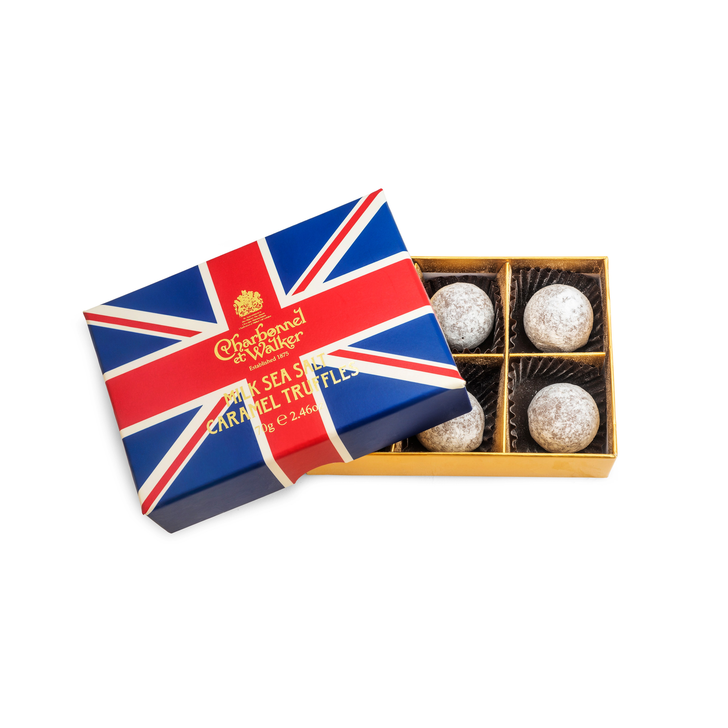 Union Jack Milk Sea Salt Caramel Truffles 70g
