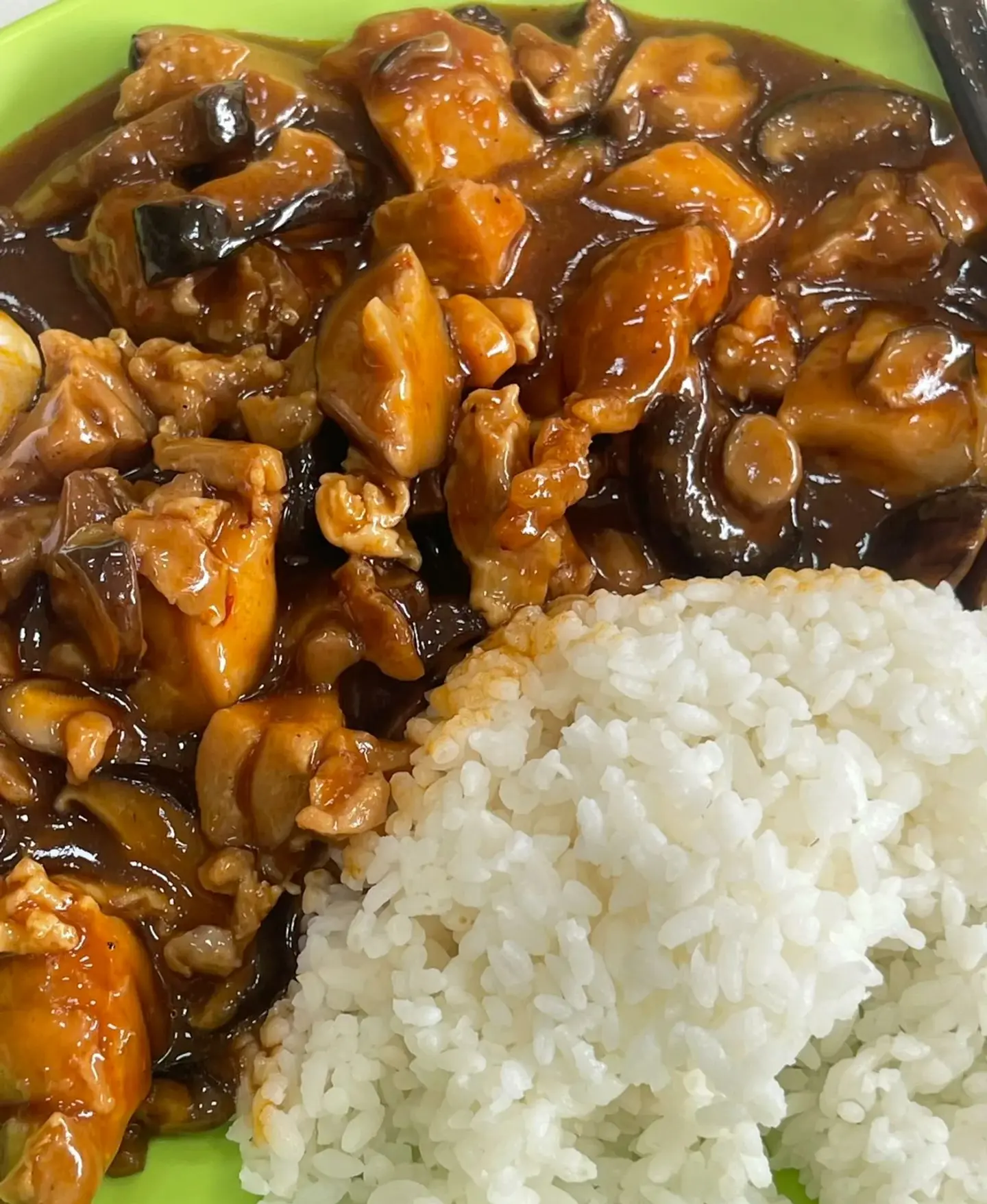 Sauted Mushroom And Chicken With Rice