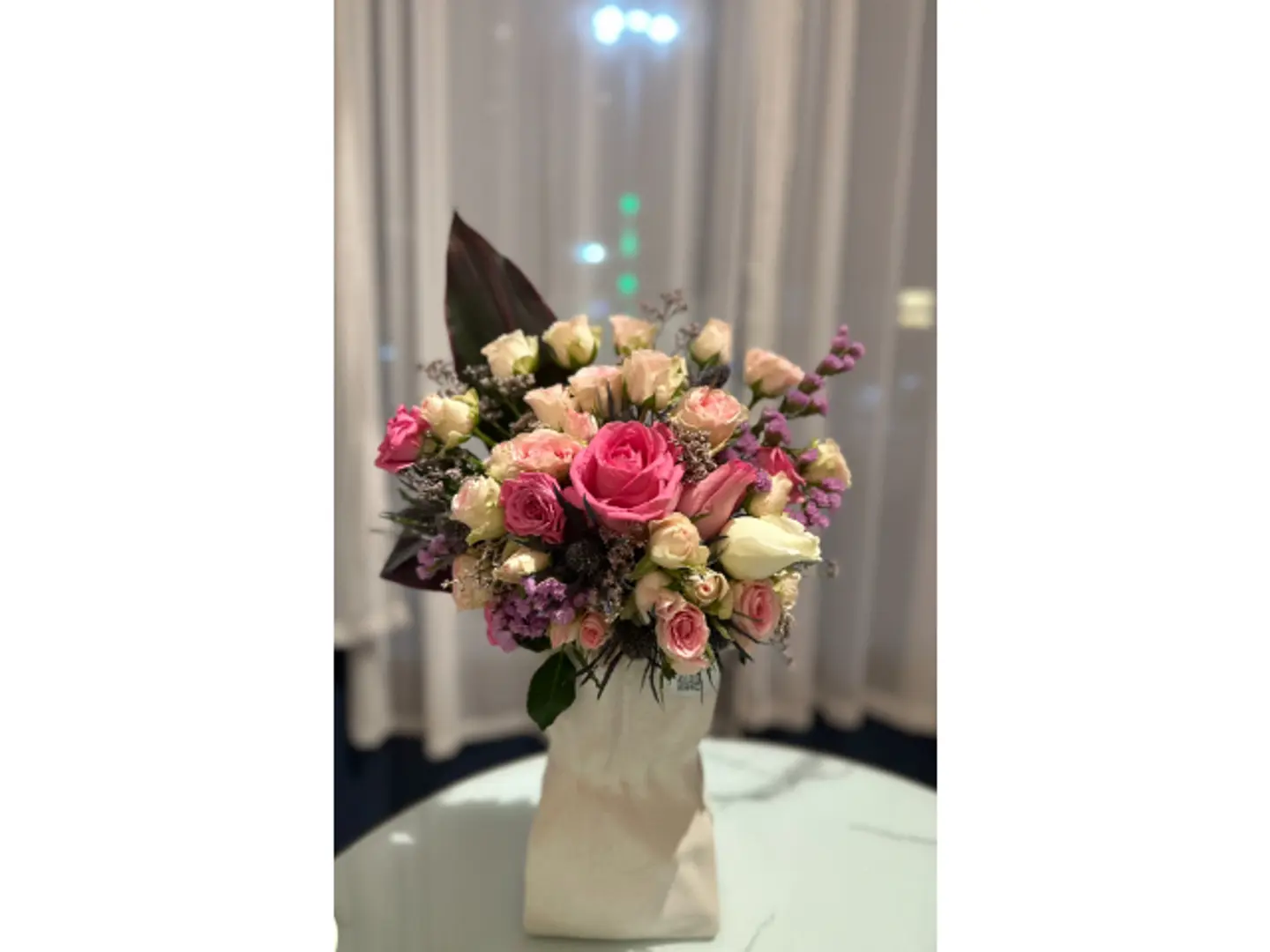 فازة ورد طبيعي