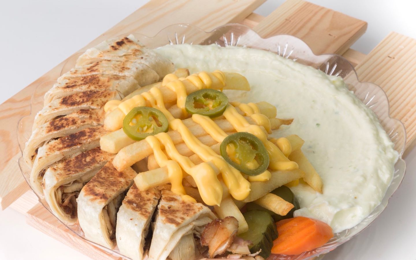 Arabic Chicken With Cheese Plate
