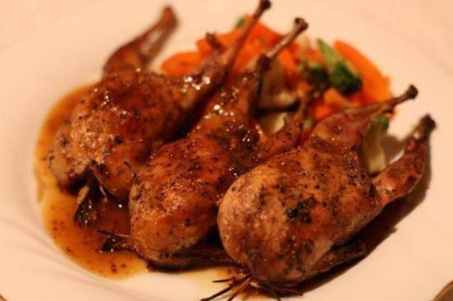 3 Stuffed Quail With Rice And Vegetables