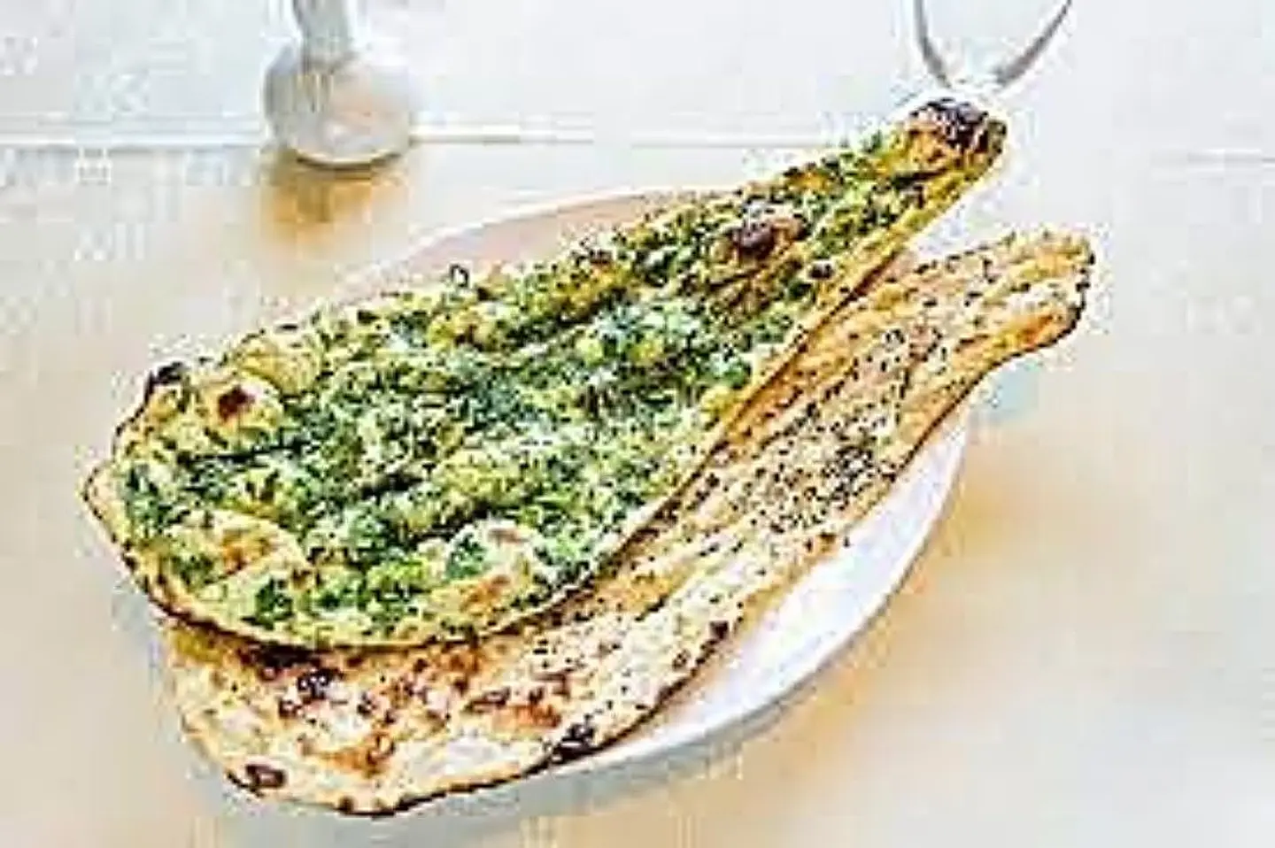 خبز تندوري بالخضار الجافه