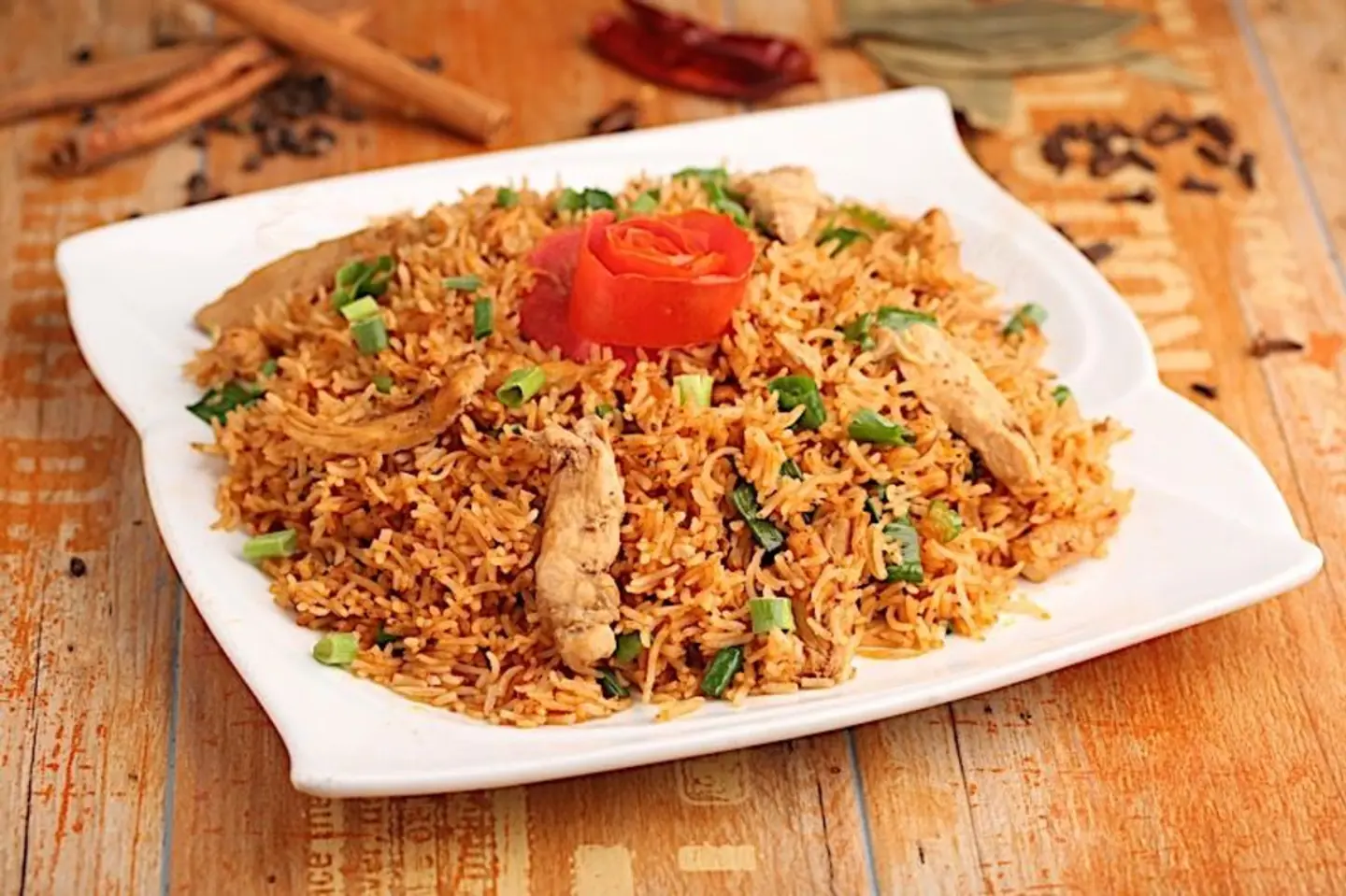 رز دجاج مقلي