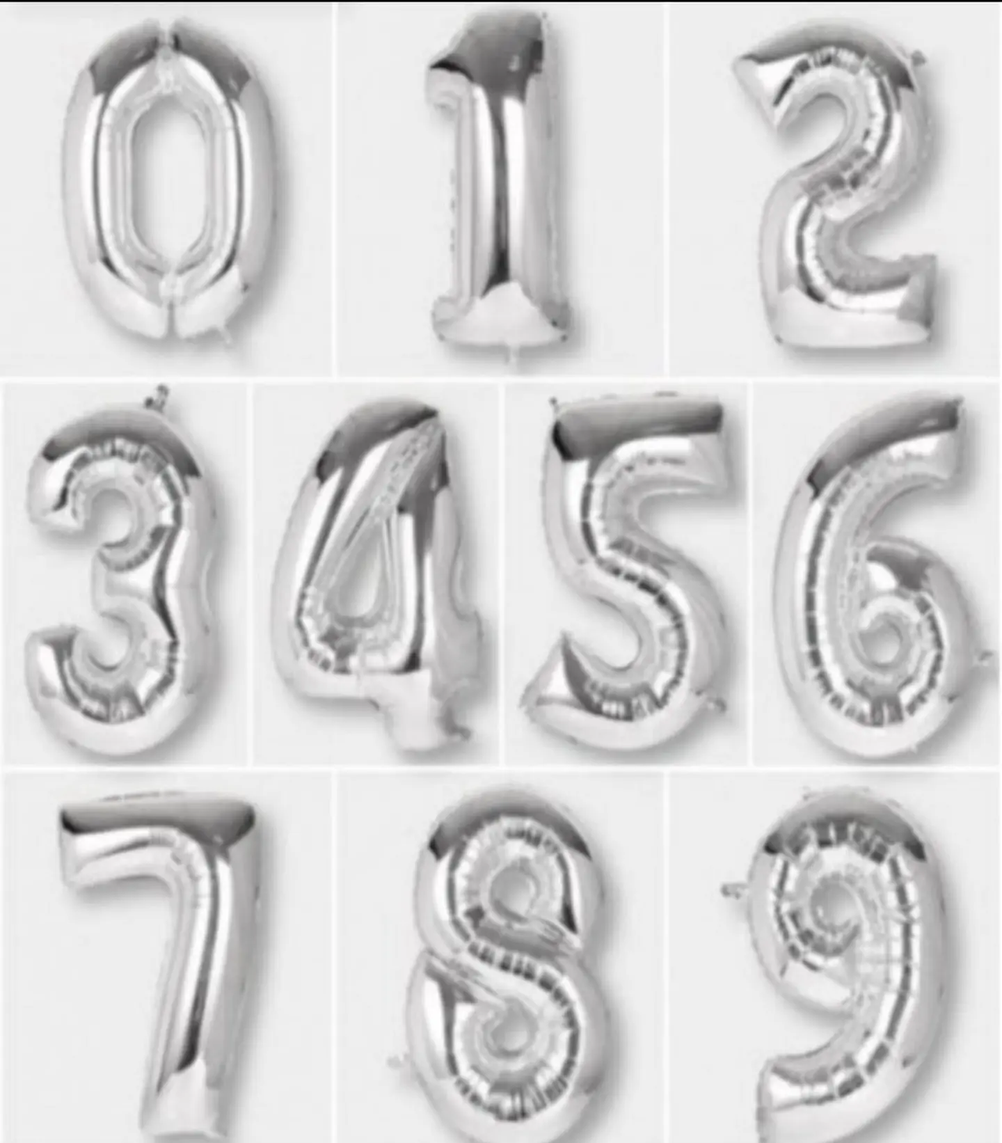 بالون هيليوم ارقام