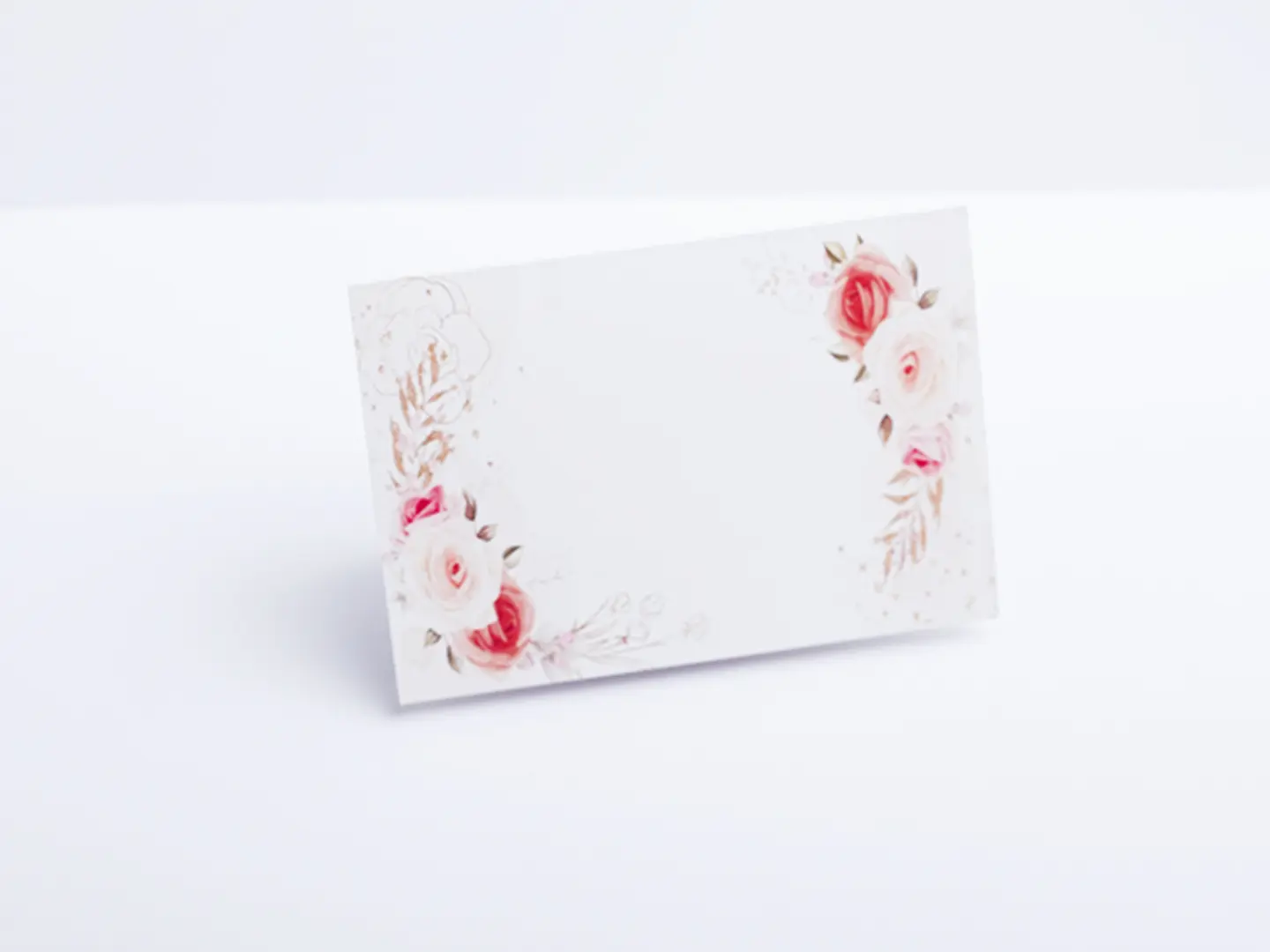 بطاقة رونق الزهور الوردية