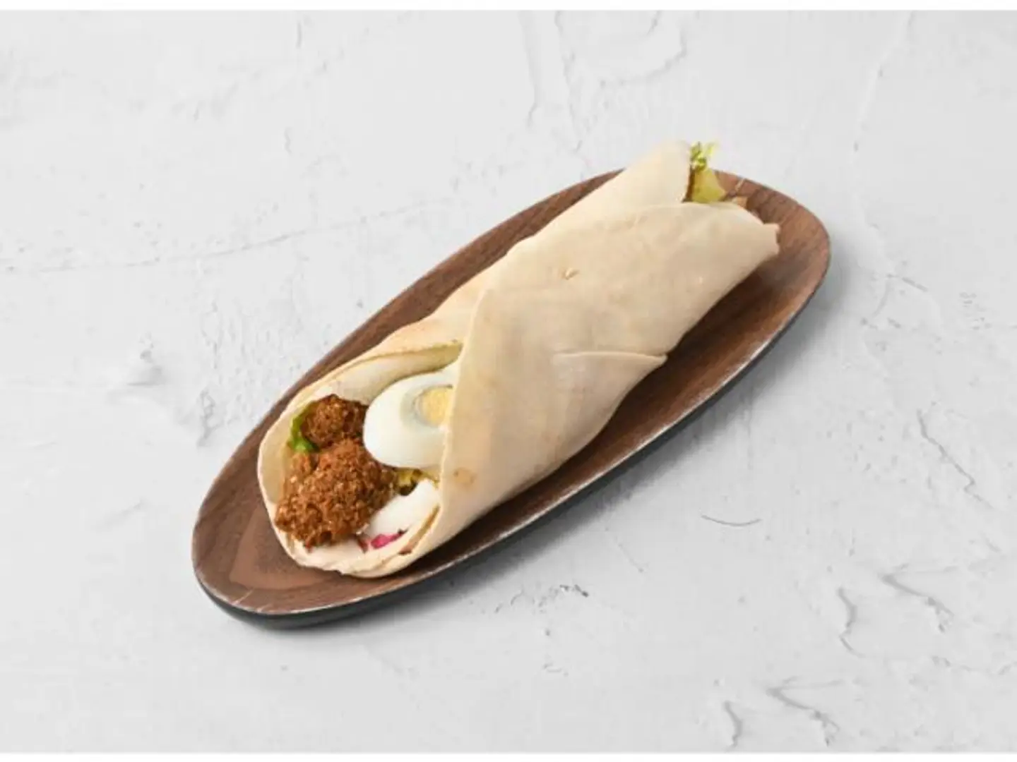 Falafel Sandwich With Regular Bread And Egg