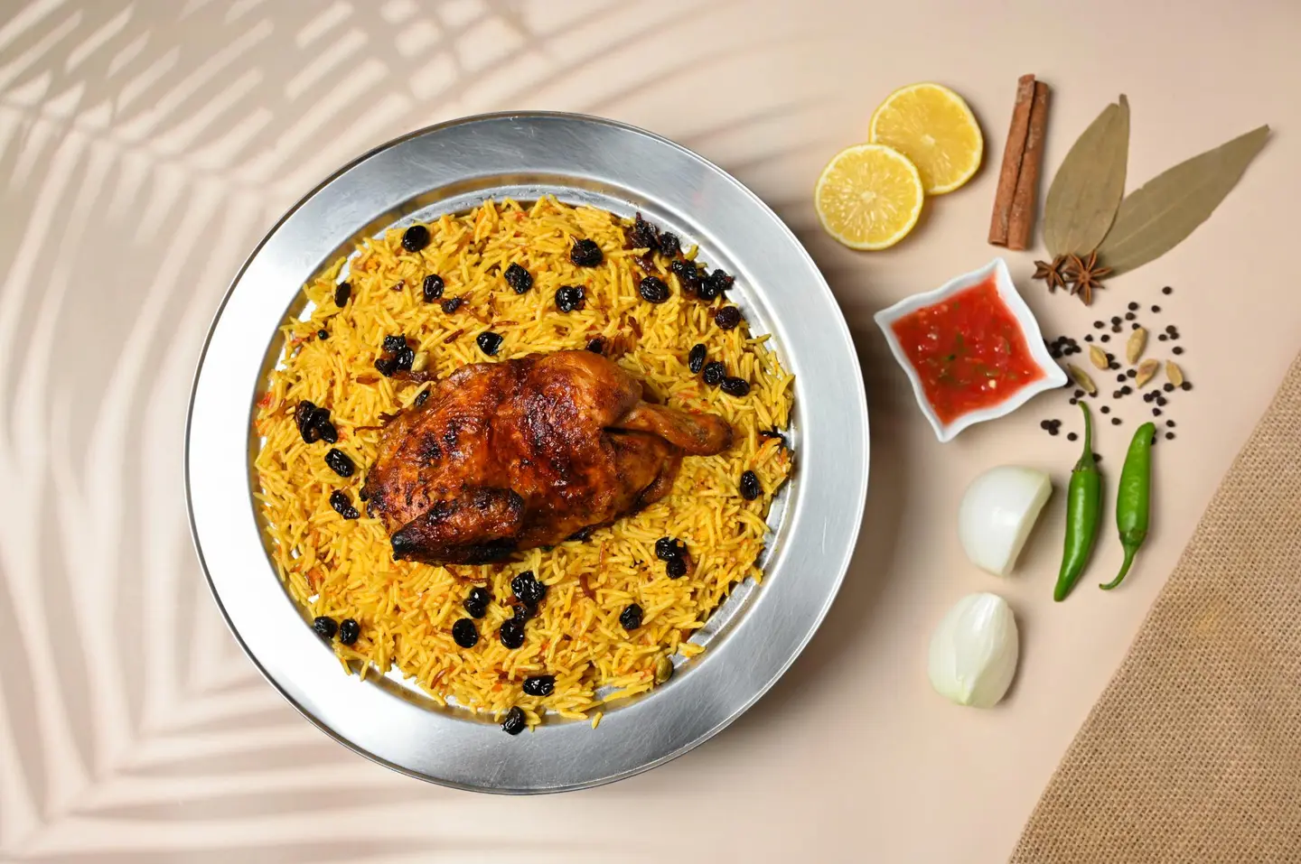 Half Grilled Chicken With Rice