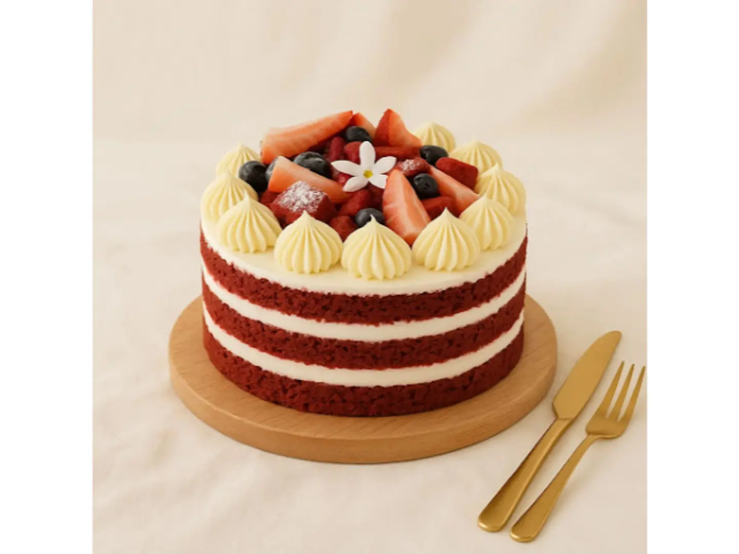 كعكة ريد فيلفيت بالشوكولاتة والكرز - 500 غرام هدية عيد ميلاد وذكرى سنوية لها أو له