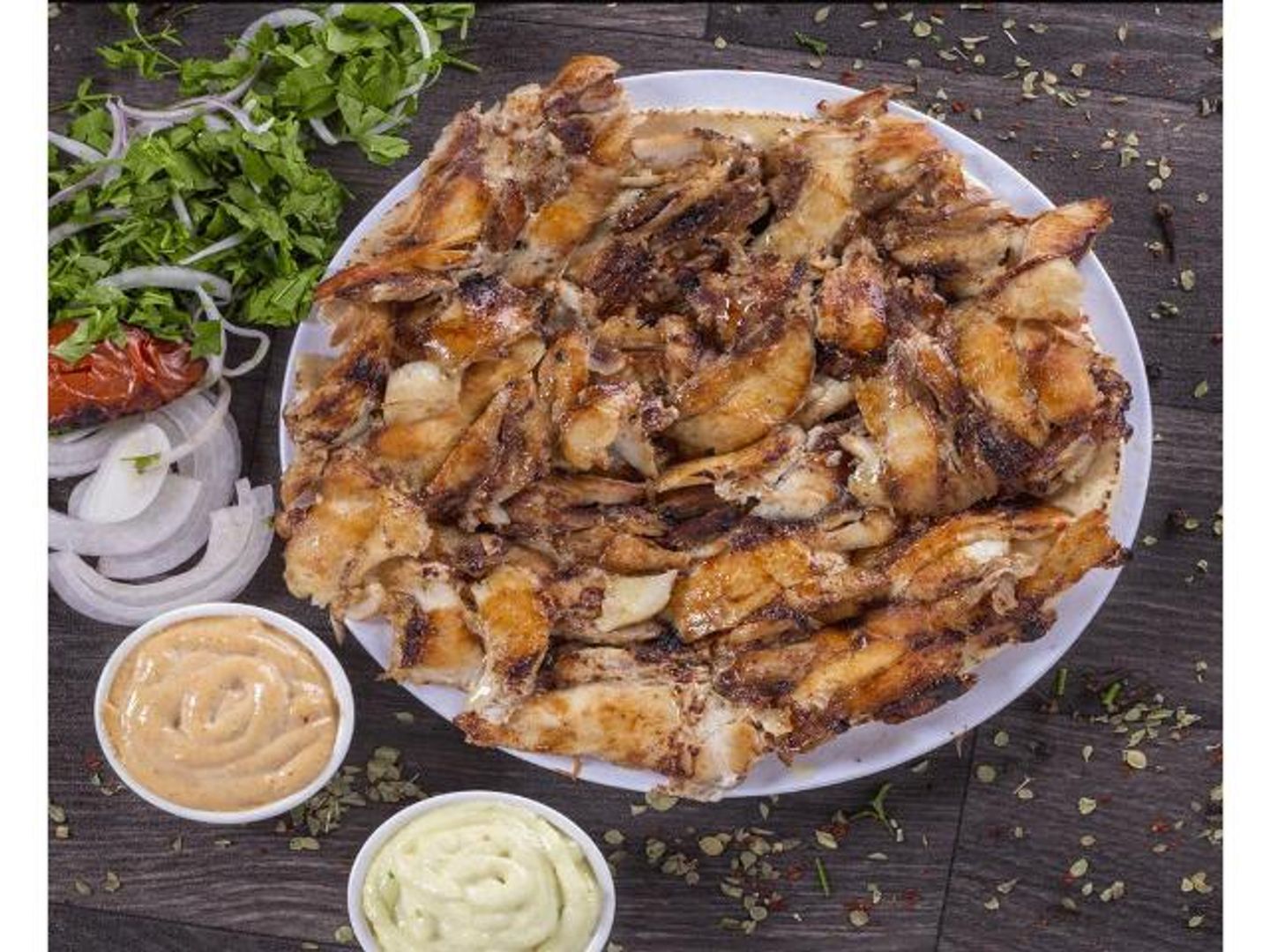 صحن شاورما فرط وسط