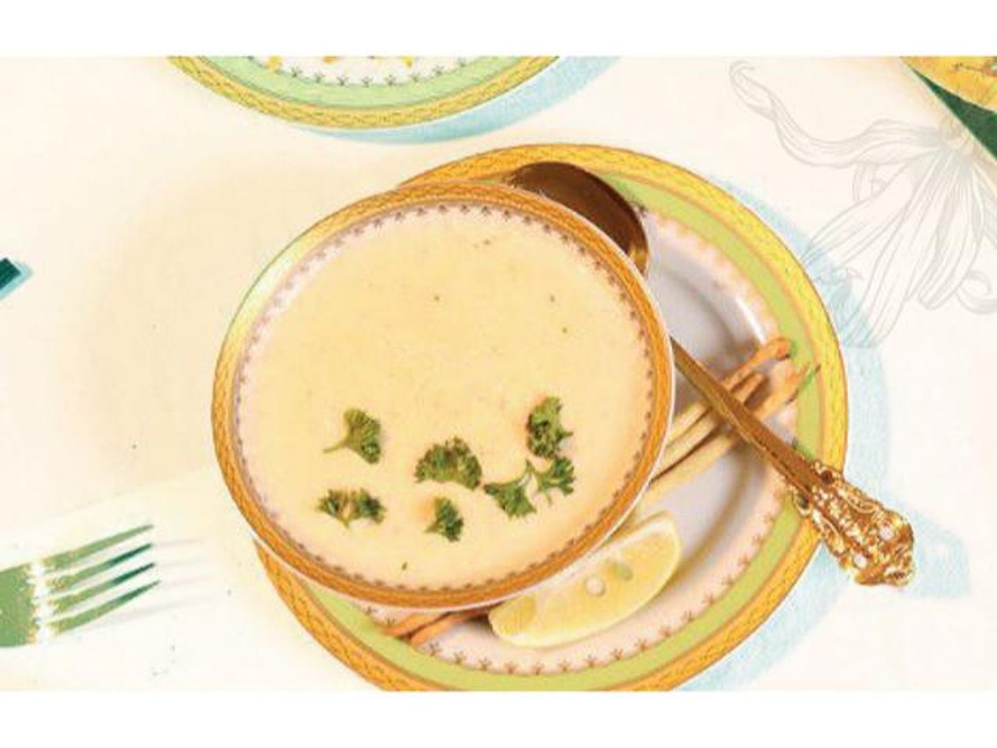 شوربة دجاج بالكريمة