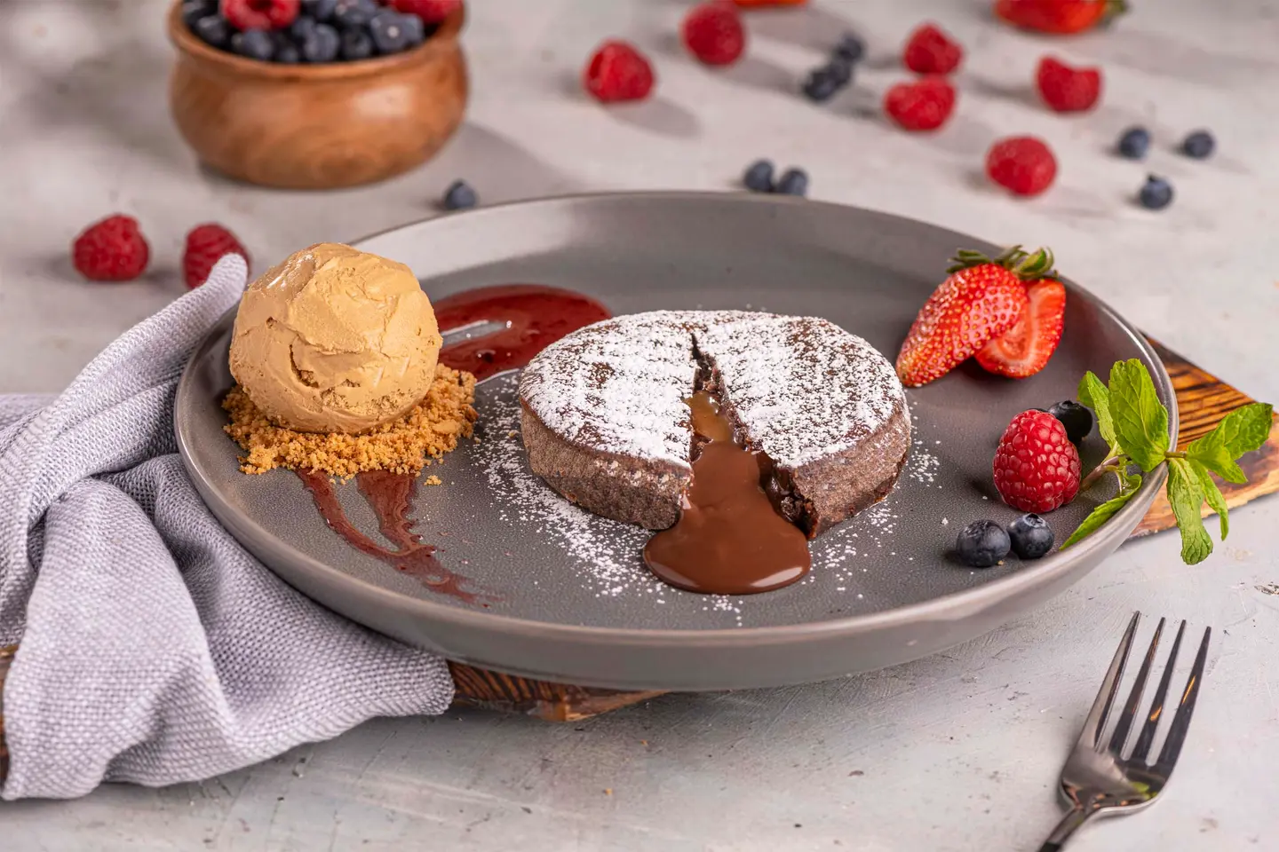 Chocolate And Salted Caramel Lava Cake