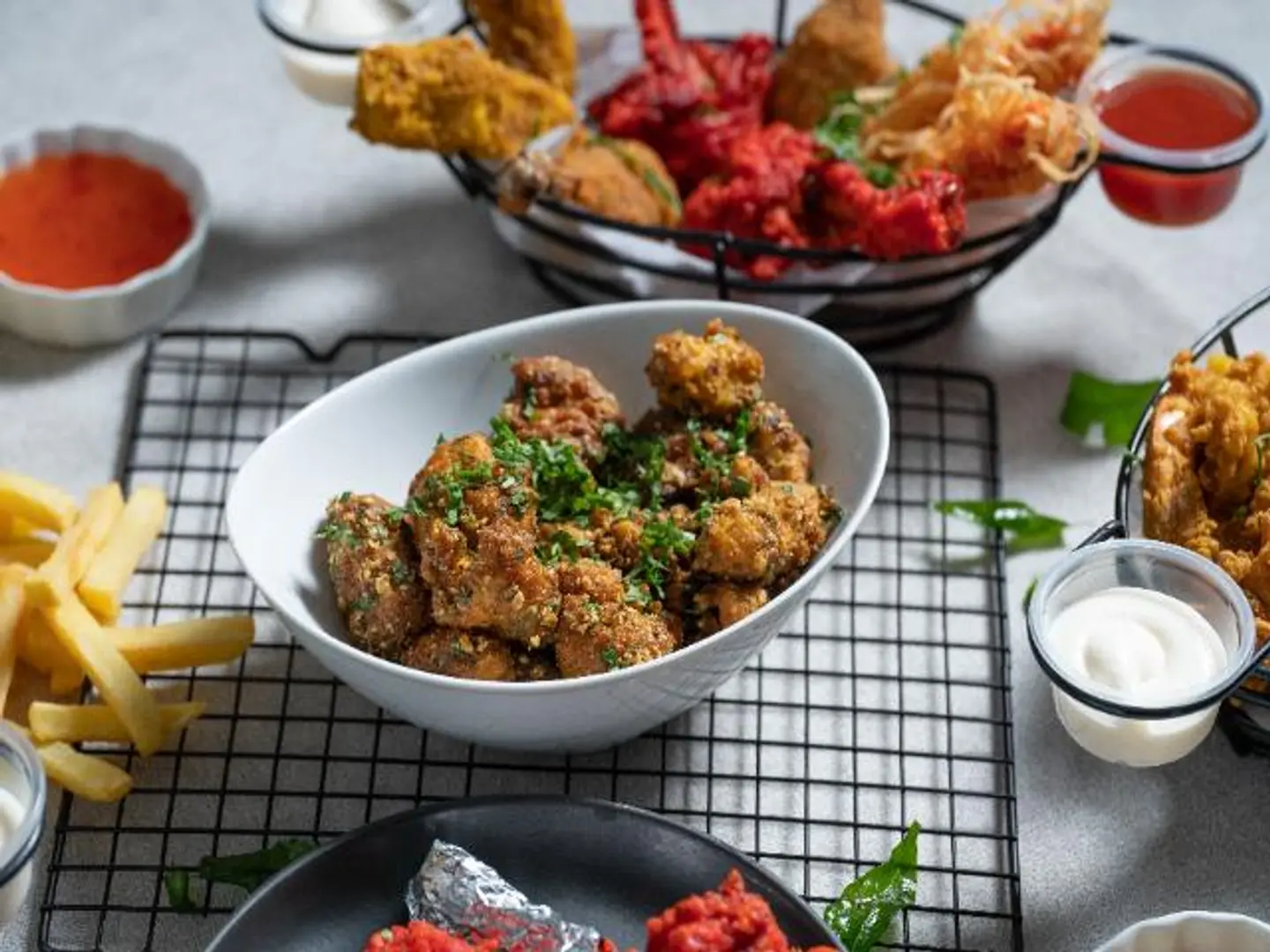 دجاج مقلى منغولى