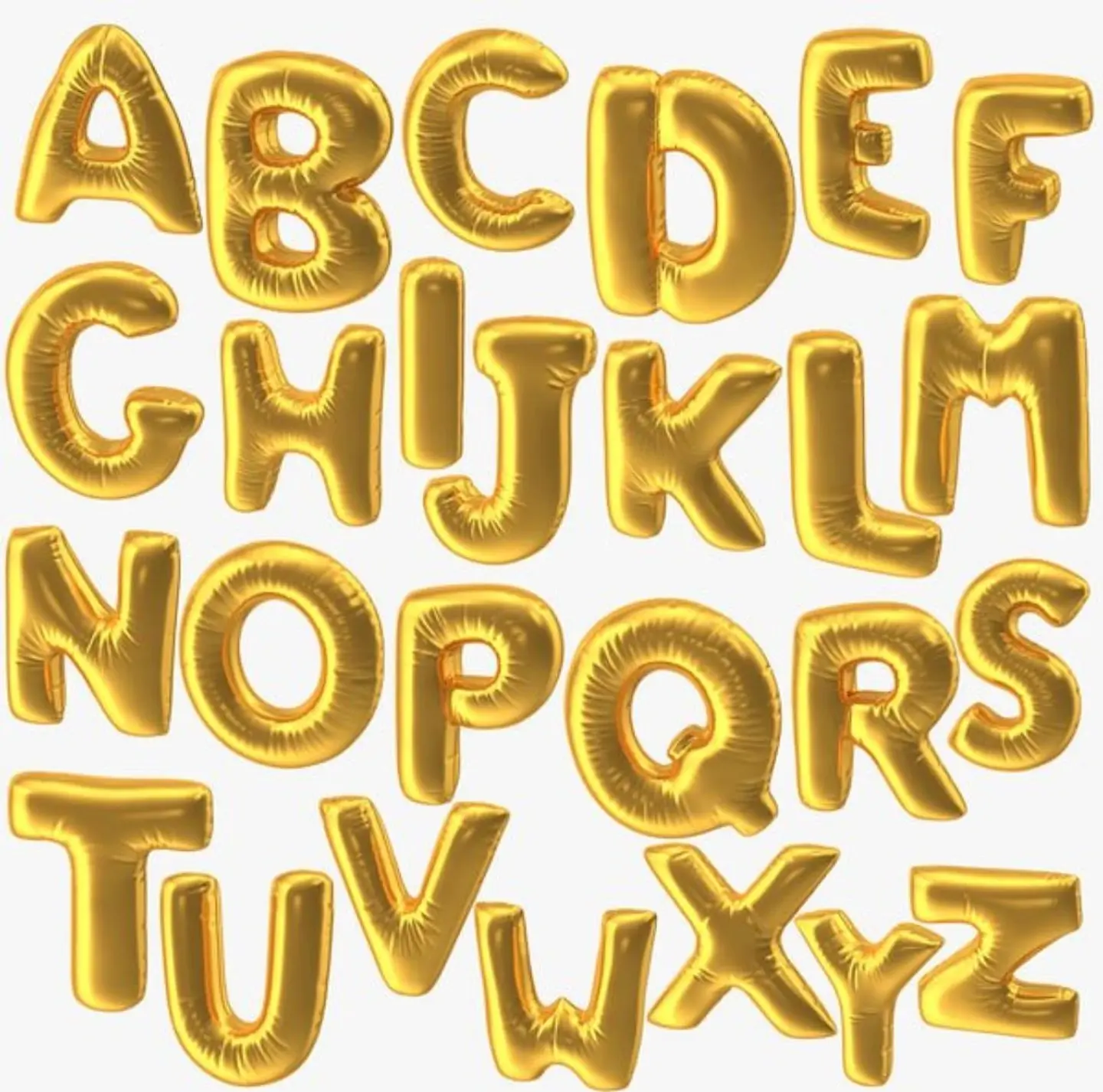 Gold Letter Helium Balloon